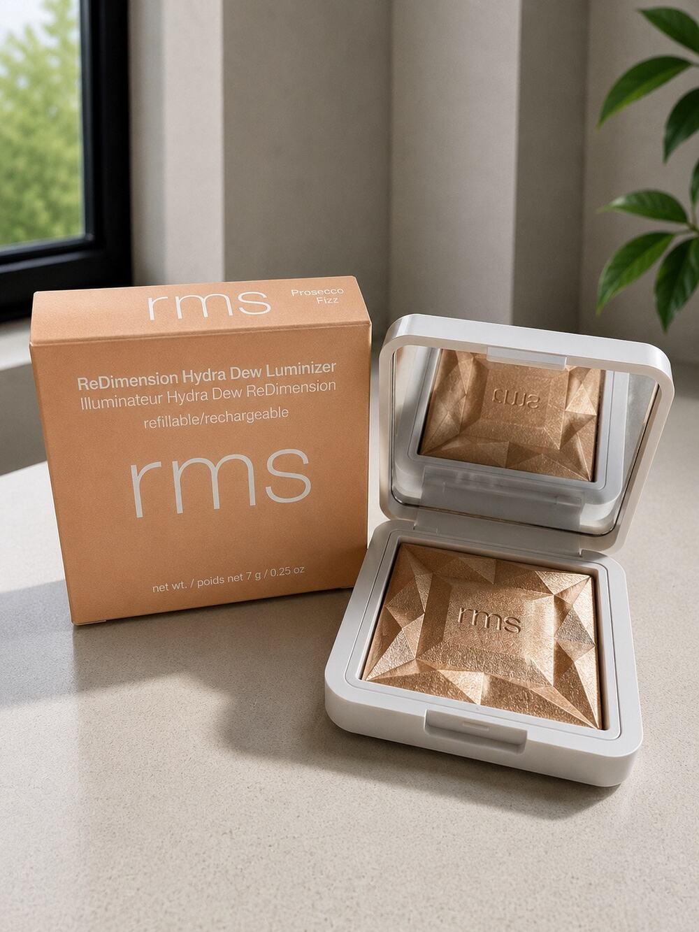 $44 New RMS Beauty Prosecco Fizz Hydra Dew Luminizer Highlighter 7g